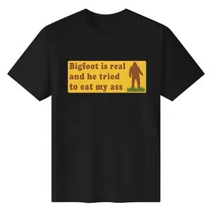 Funny Meme TShirt, Bigfoot Is Real Shirt Unisex Cotton Tee