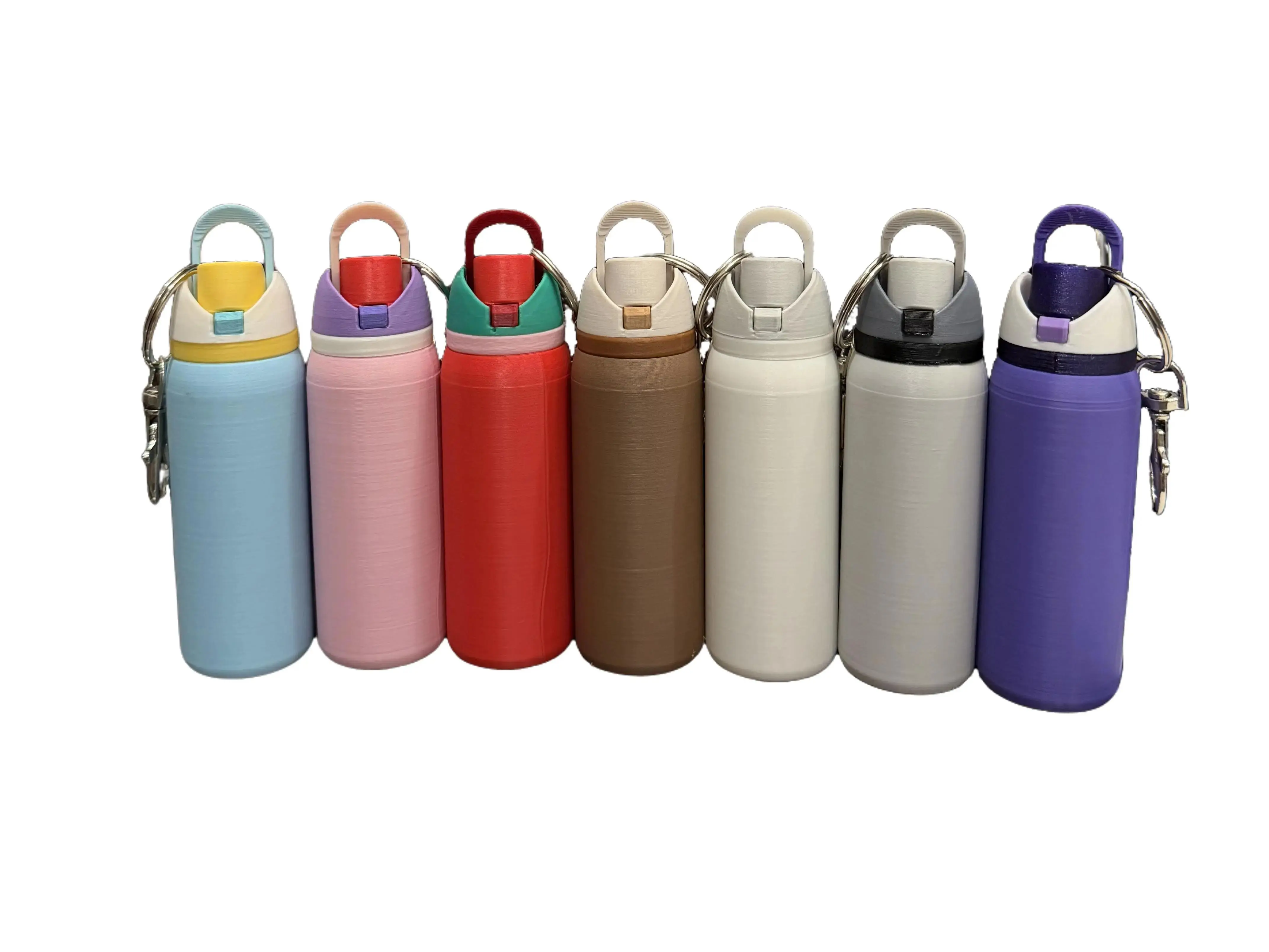 Mini Water Bottle Keychain, Cute 3D-Printed Small Essentials Holder, Novelty Pill Case & Bag Charm for Gifts, Mini Travel Products, Unisex