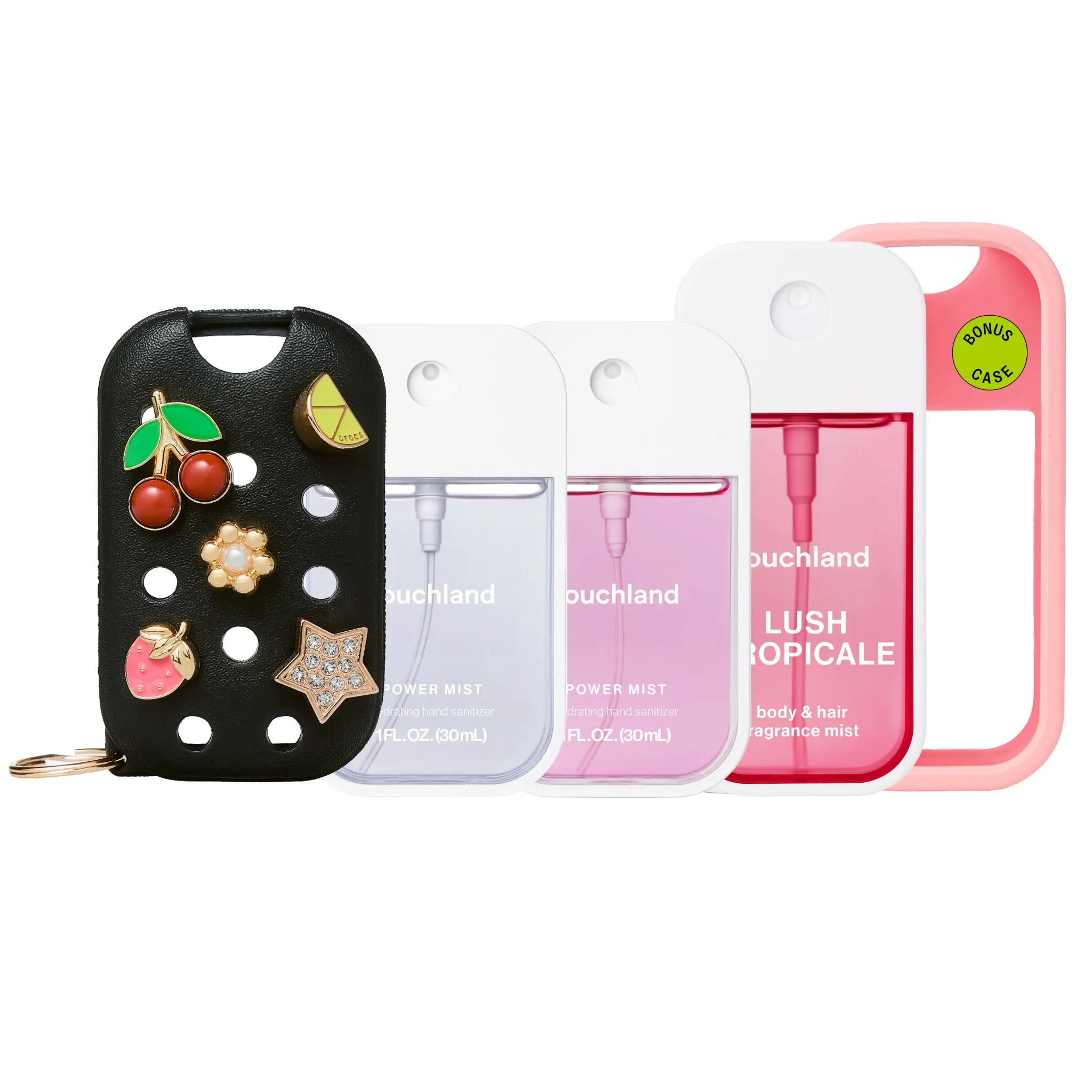 [TikTok Exclusive] Crocs x Touchland Elevated Essentials Bundle - Crocs Black Hand Sanitizer Case & Bundles (Hand, Body & Hair Mist)