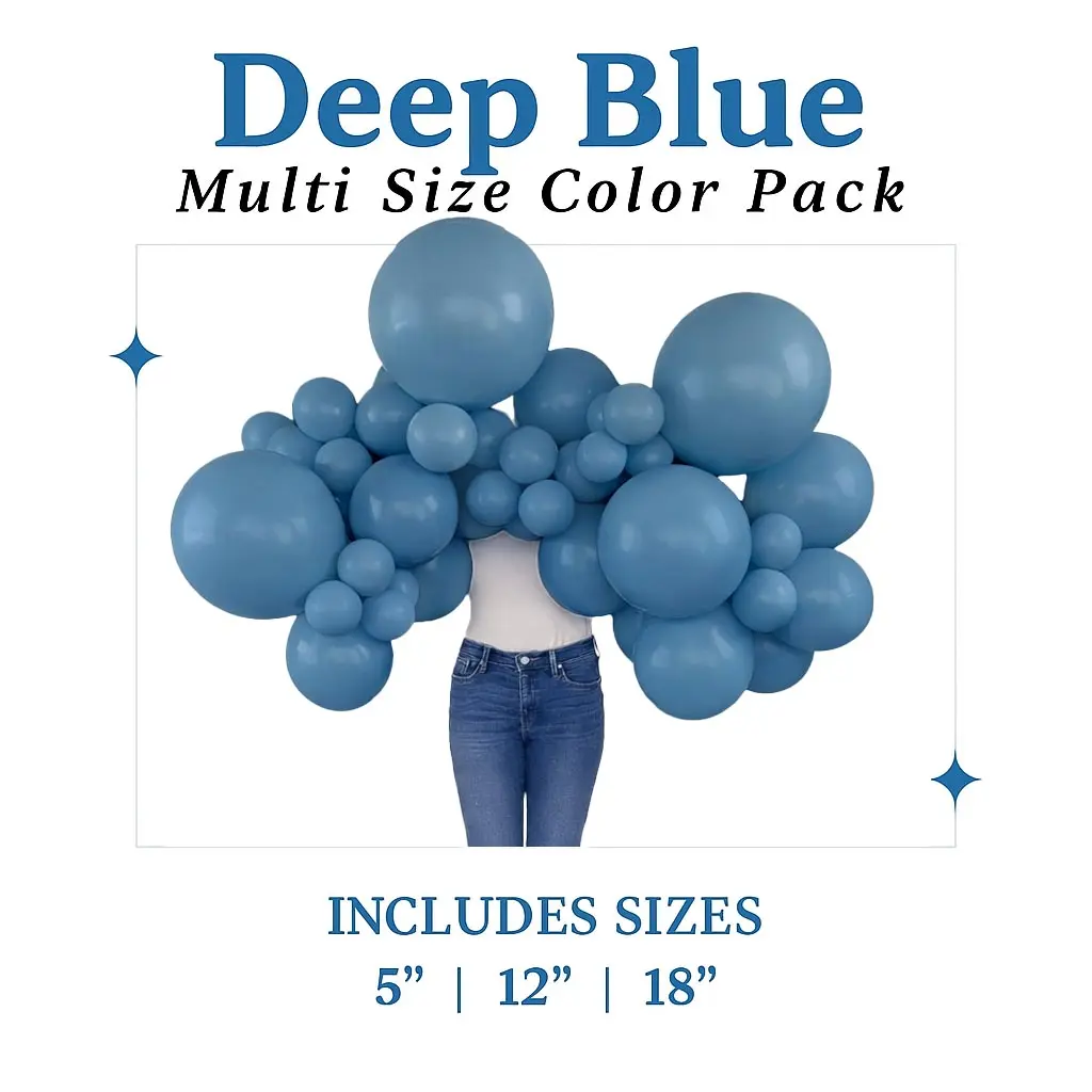 Deep Blue Balloon Pack with Optional Add-Ons