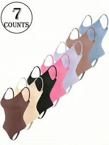 Women's 7 Color Seamless Smooth Shapewear Bodysuit, High Elasticity Yoga Underwear, Postpartum Breathable Plus Size Daily Wear