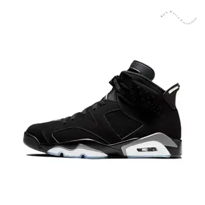 All-Black High-Top Retro Basketball Shoes with Silver Accents and Translucent Outsole