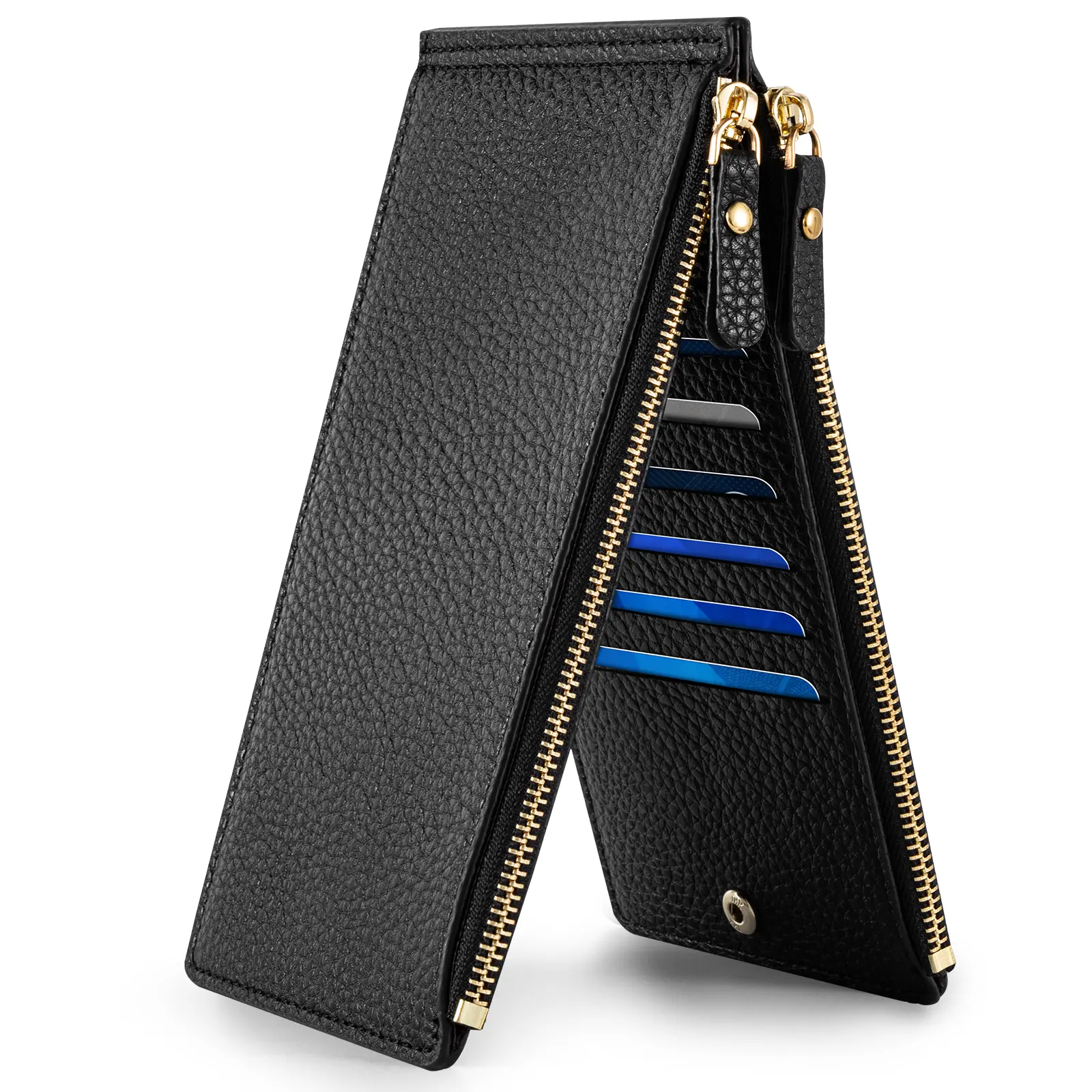 VTLASK Women’s Minimalist Bifold Wallet – Elegant Mini Card Holder, Compact Short Purse for Everyday Use
