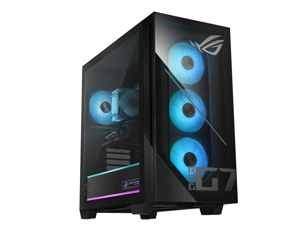 ASUS ROG G700 (2025) Gaming Desktop PC, Intel Core Ultra 7 265F Processor, NVIDIA GeForce RTX 5070, 1TB M.2 NVMe PCIe 4 SSD, 32GB DDR5 RAM, Windows 11 Home, G700TF-AS776