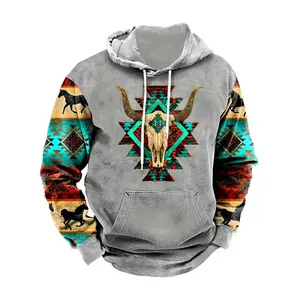 NewMen's  Print Hoodie: Winter-Ready, Stretchy Comfort & Durable - Perfect Regular Fit Streetwear