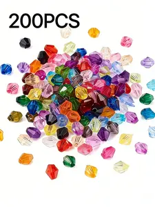2400pcs/200pcs Multifaceted Glass Crystal Beads Set, Colorful Ab Crystals, Spacer Beads, Jewelry Making, Bracelets, Rings, Necklaces, 24 Colors, 4mm, DIY Beads, Beads Mix, Beading Supplies, Diy Beads Assortment