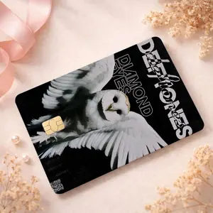 Diamond Eyes Crebit Card Decals, Deftones Dedit Card Skin, Y2K Nu-Metal Premium Matte Vinyl Owl Stickers for Rock Music Fans, Wallet Decor
