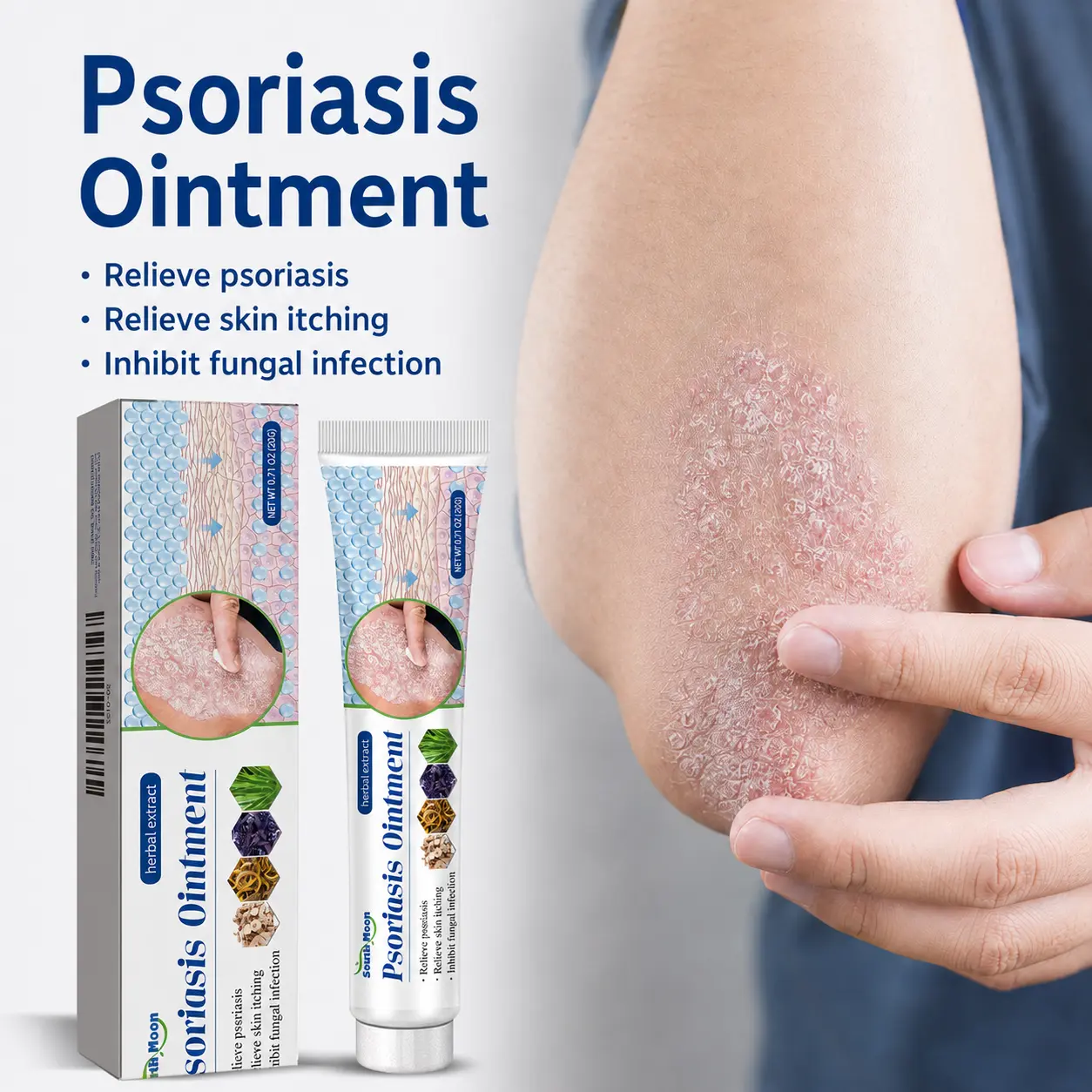 Anti-Itch Ointment for Psoriasis - Soothing Herbal Skin Care Solution- Herbal Anti-Itch Ointment for Body Skin Care- Relieve Psoriasis & Fungal Infections- Rapid Relief for Itchy, Irritated Skin