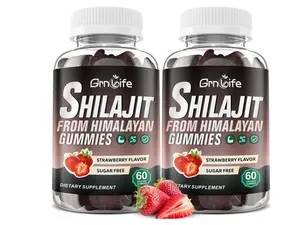 Shilajit Gummies for Men & Women, 1000MG Shilajit Supplement with 85+ Trace Minerals & Fulvic Acid for Energy, Immunity, Sugar-Free, Strawberry-60 Count