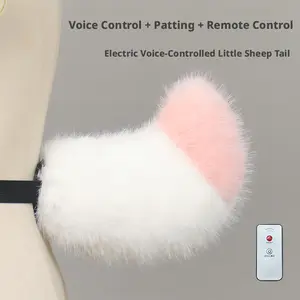 Electric Voice-Activated Lamb Tail| Remote Control Swinging Furry Cosplay Accessory for TikTok, Parties & Conventions