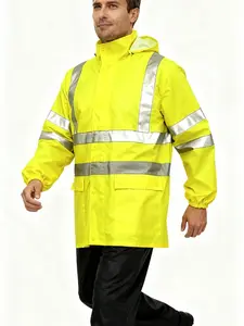 High Visibility Reflective Reflectors Waterproof Safety Jacket, Construction Gear, Construction Worker Road Repair Emergency Rescue Night Work High Bright Warning Vest