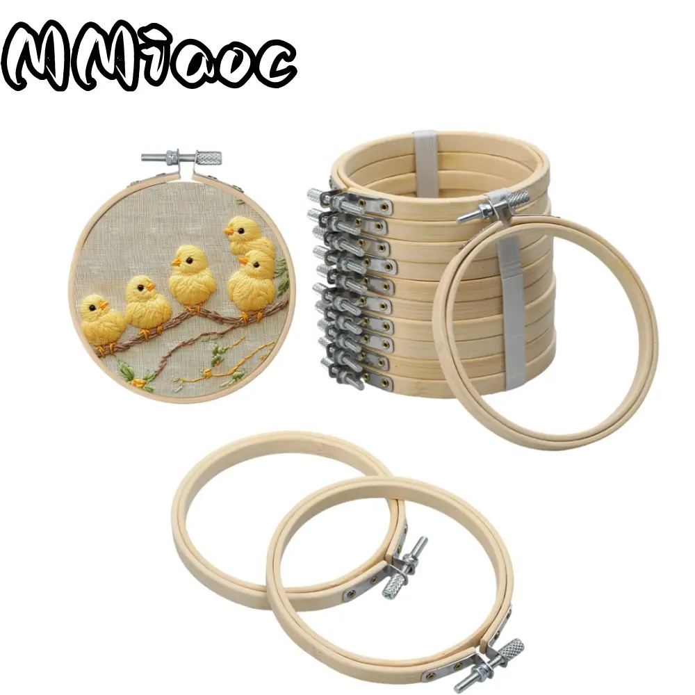 16-Piece 4-In Circular Embroidery Hoops Set - Sewing Craft Kit for Cross-Stitching, Home Decor, Party Decor, Christmas Decorations, DIY Craft Projects & Gifting