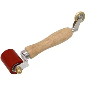 40mm Silicone Seam Roller 6mm Brass Detail Penny Roller Smoothing Combo Tool for PVC/TPO/EPDM Single Ply Roofing Tape and Hot Air Tools