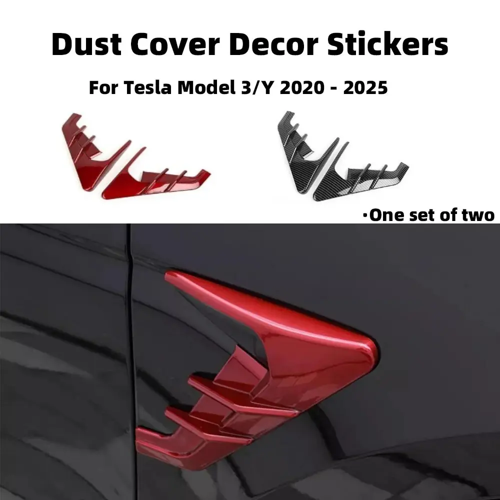 For Tesla Model 3/Y Side Camera & Spoiler Dust Cover Decor Stickers, Waterproof Decal, Decal For Cars, Decals For Vehicles, Automotive Decals | 2020-2023 Car Accessories