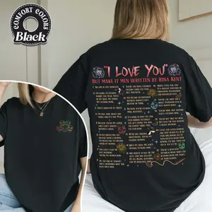 Comfort Colors I Love You Bookish Graphic T Shirt | Dark Romance Reader Tee | Vintage Style Shirt | Gift For Book Lovers, Unisex Short Sleeve Tee, Classic Streetwear