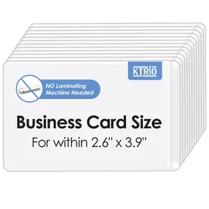 KTRIO Self Sealing Laminating Pouches, 10 Mil Thick Self Adhesive Laminating Sheets, Business Card Laminating Paper, Clear Laminate Sheets, No Laminator Machine Needed, No Heat