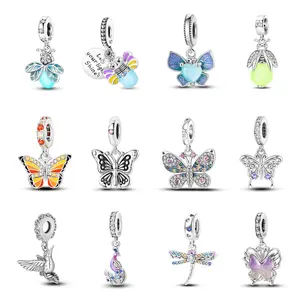 Magic Garden: MULA 925 Sterling Silver Insect and Bird Charms Collection - Perfectly compatible with Pandora, an ideal gift for jewelry lovers, a top choice for girls and women