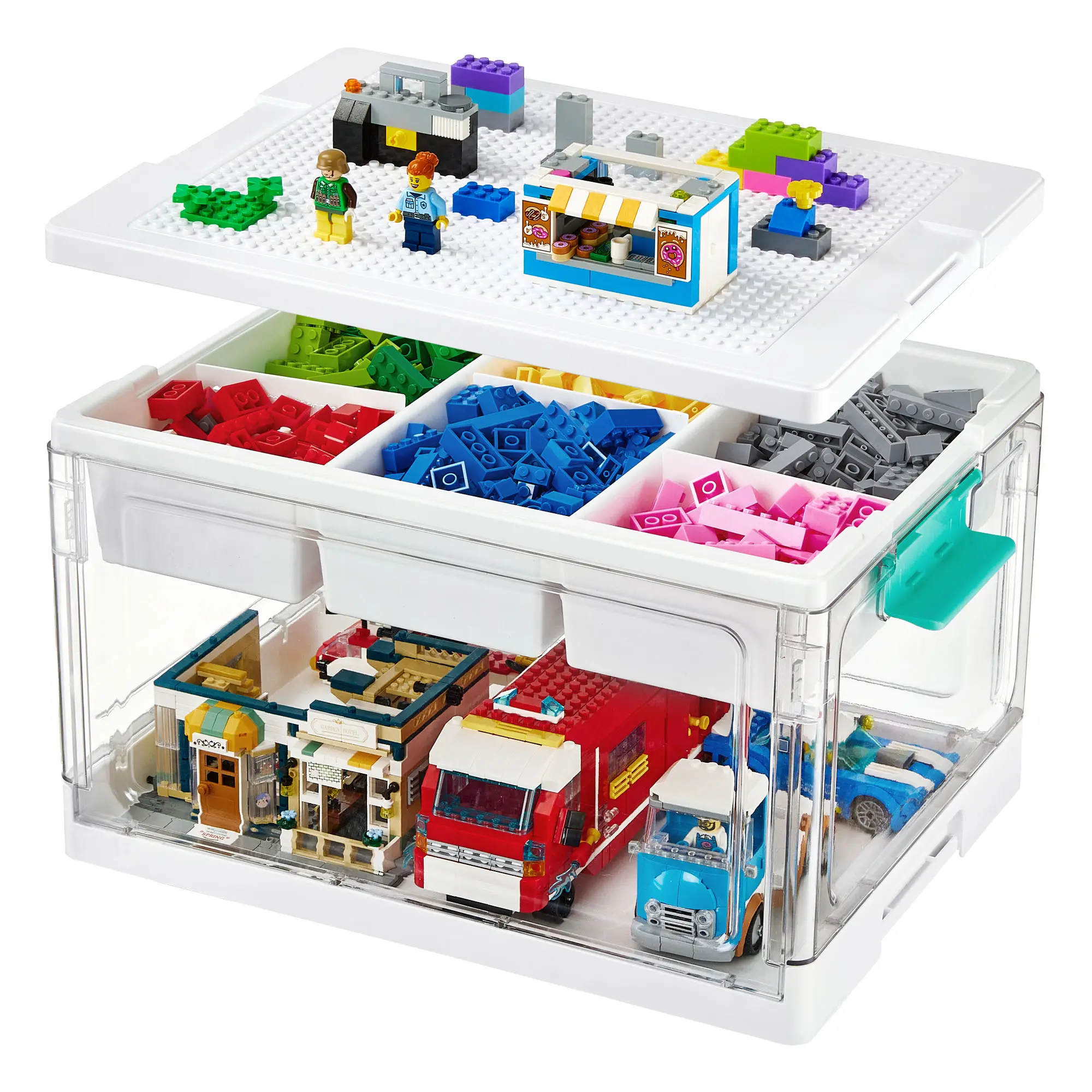 [Video Only] Vtopmart 1-2 Pack 24QT Plastic Storage Box for Arts Crafts Stationery Kids Building Blocks Sewing Kit & Small Tools, Prechool &Back-to-school Restock