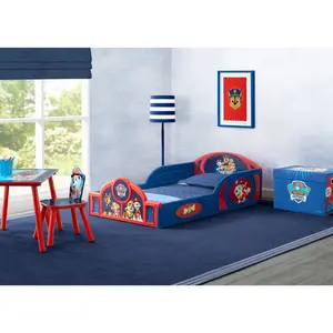 Paw Patrol 4-Piece Toddler Room-In-A-Box Set – Includes Sleep And Play Toddler Bed, Table, 1 Chair And Fabric Toy Box