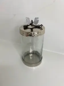 SILVER BUTTERFLY CANISTERS
