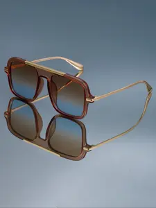 New Fashion Retro Rectangular Glasses, High Quality Metal Frame Design, Unisex Daily Wear Decorative Eyewear, Stylish Accessory for Men & Women