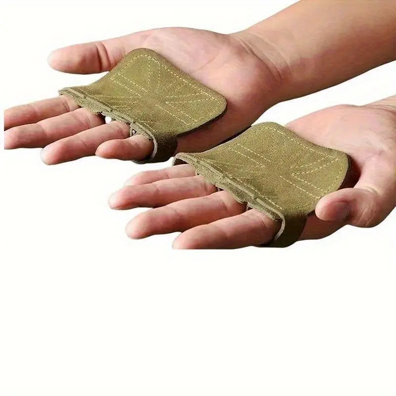 1 Pair Square Gym Gloves with Enhanced Four Finger Palm Protection - Non-Slip, Wear-Resistant Grip for Weight Lifting, Pull-Ups & Parallel Bars - Durable Fingerless Design for Men & Women, Prevent calluses - Professional Workout Accessories