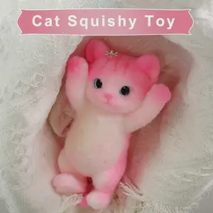 3D Taba Squishy Cat, Cat Sqeeze Toys, Cat Taba Squishy, Stress Relief, Large Cat Squishy Toys, Funny Soft Cat Squishy Stress Toy