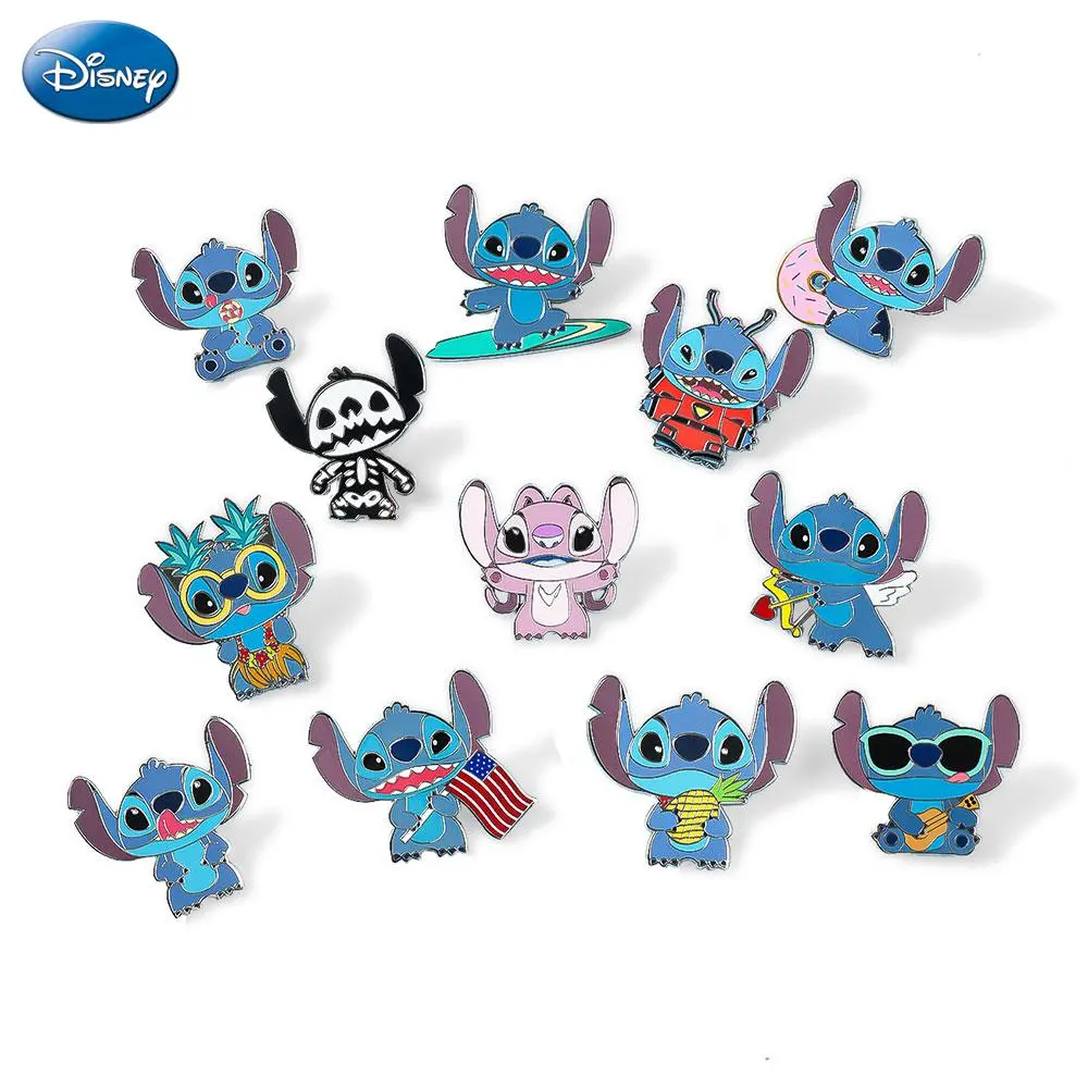 1PC Stitch Enamel Pin Disney Officially Licensed Cartoon Character Lapel Pin Backpack Clothing Accessory Collectible Gift for Mother's Day Birthday and Holiday