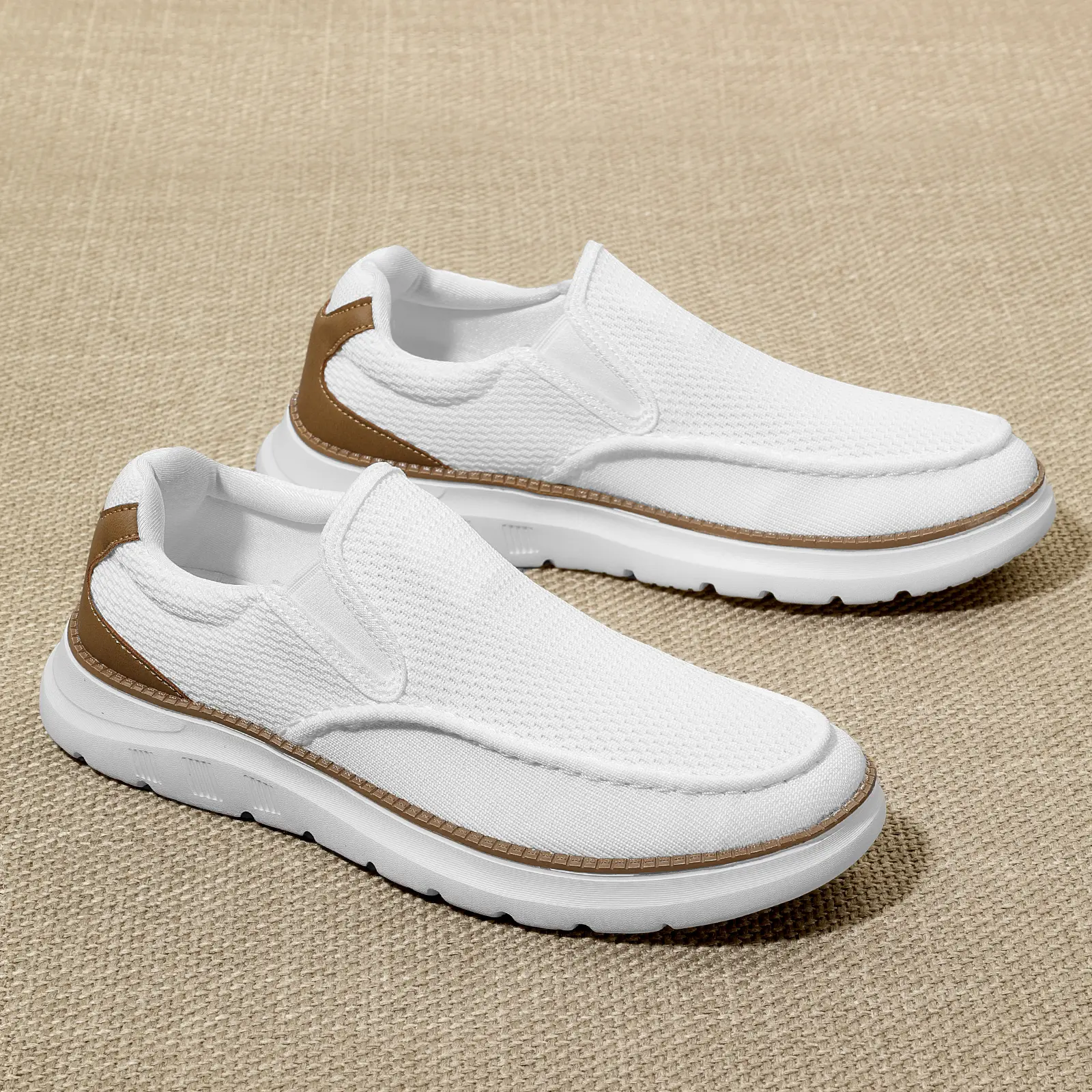 Men's casual mesh breathable solid color flat shoes, lightweight and comfortable sports running shoes, daily casual wear Le Fu shoes Boy Footwear Slipon Loafer Bridal Bedroom Bridal,shoes for back to school,back to school shoes