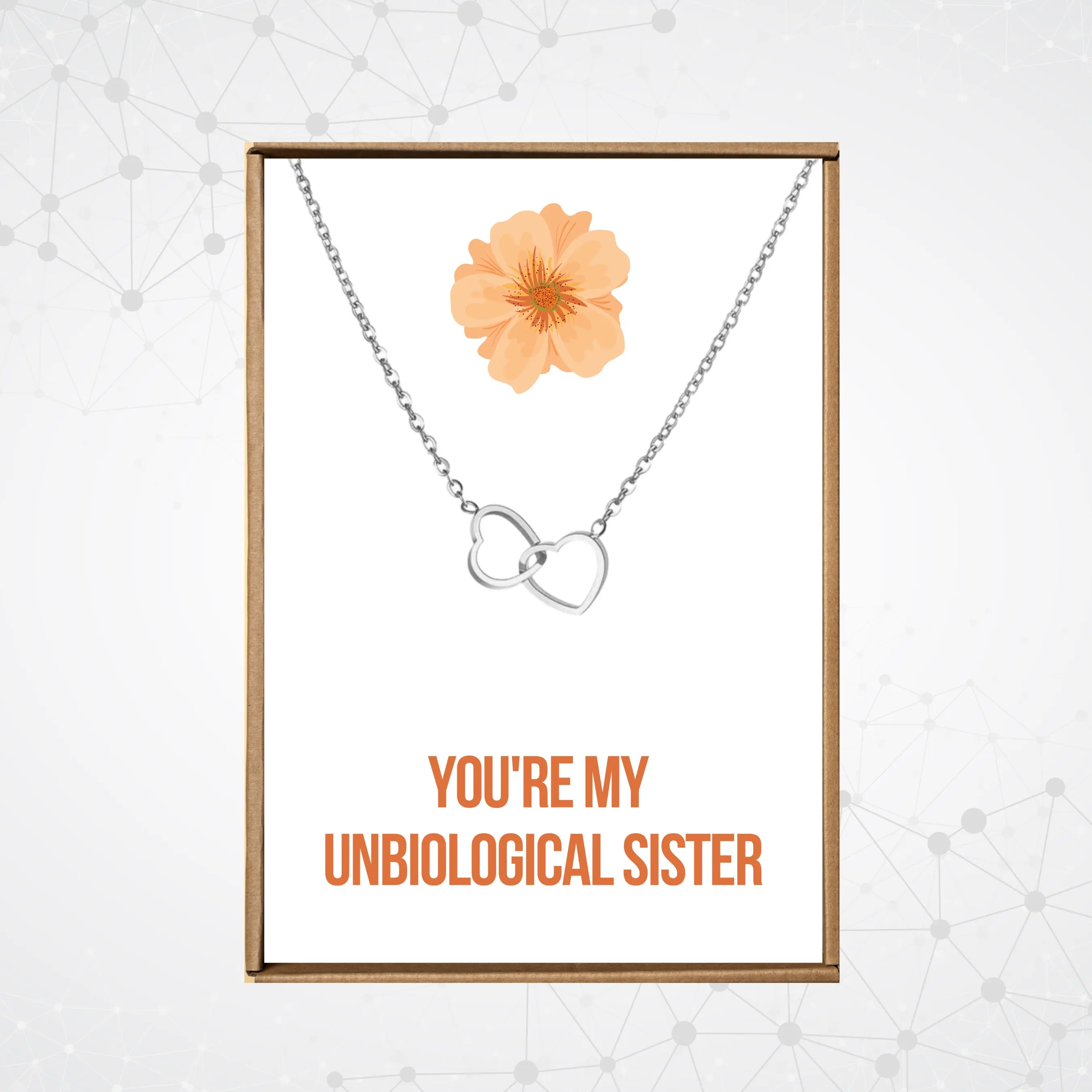 Unbiological sister gifts for women, Bff necklace for 2 3 4 5 6 7 8 9 girls