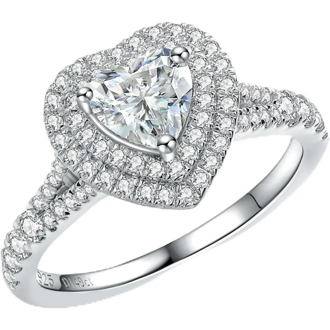 Large heart-shaped/1.3 carats