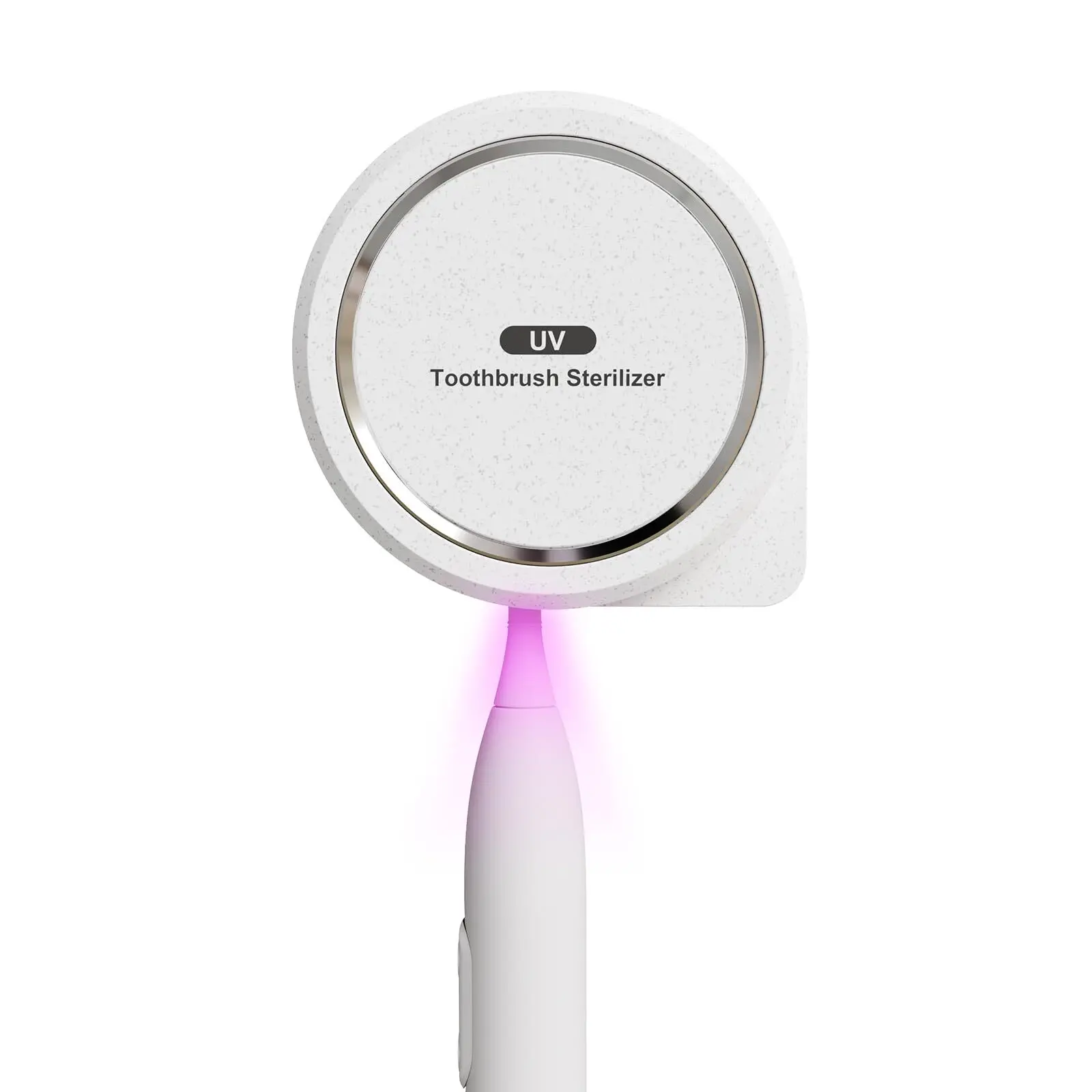 Toothbrush Sanitizer UV Toothbrush Sanitizer and Holder with Fan Drying 3 Minute Timer Toothbrush Covers for Any Toothbrush Rechargeable Portable Biodegradable Eco-Friendly Toothbrush Case (White)