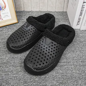 Unisex Fleece-Lined Clogs with Removable Coral Insole EVA Material Anti-Slip Lightweight Winter Warm Slippers for Indoor Outdoor Use Adjustable Arch Support Cork Sandals Classic Walking Shoes Footwear slippers slippers slides for men tiktokshopspringglowu