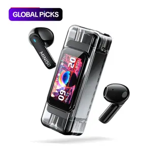 MINISO MS116 Wireless Earbuds Bluetooth 6.0 Earphones, In Ear Earbuds, LED Display Waterproof Wireless Earphones, Suitable for Office, Sports, Audio Calls, Built in Microphone, TWS Wireless Headphones, Gaming Bluetooth Headphones, Smart Wireless Headset