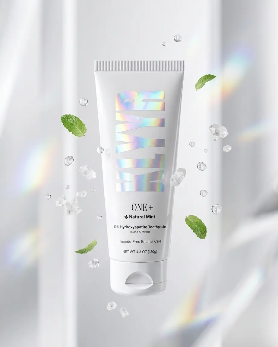 KLYYR Fluoride-Free Hydroxyapatite Toothpaste - 4.2oz Single Tube, Aloe Vera Peppermint, Gum Health Support, Enamel Boost Daily Oral Care