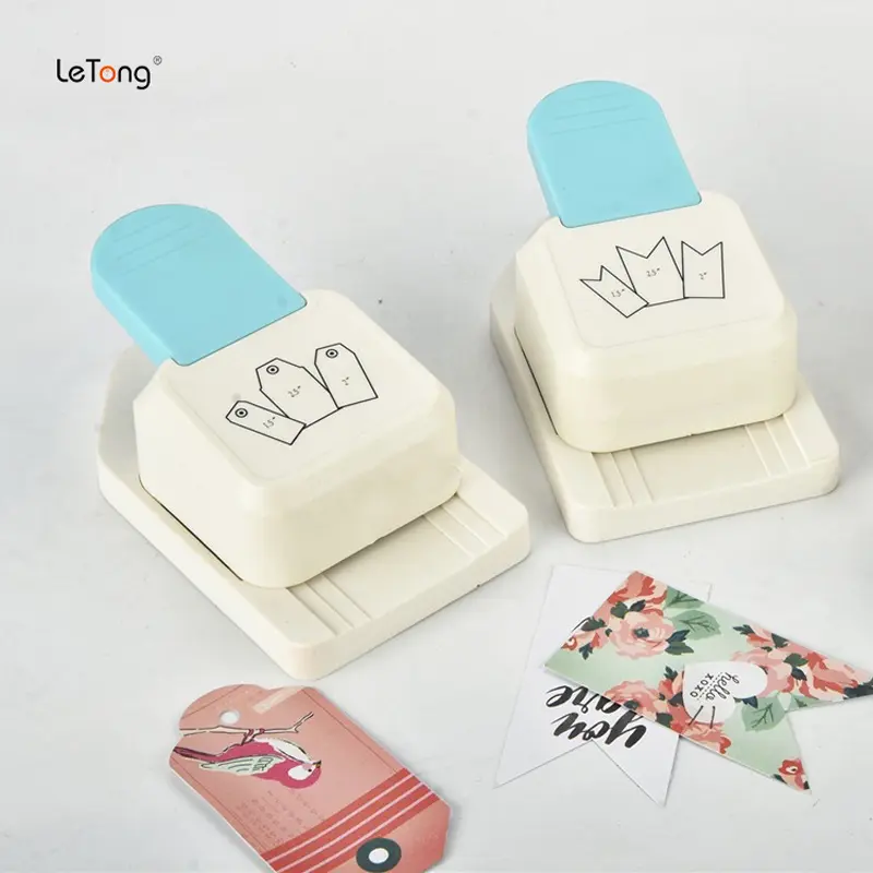 New Paper Craft Tag Punch 1.5" 2" 2.5" Tag Shape Gift Tags Lever Action Convenient Craft Puncher for Crafting Scrapbooking Cards Birthday Card Arts DIY Projects Art Design 15*8.8CM