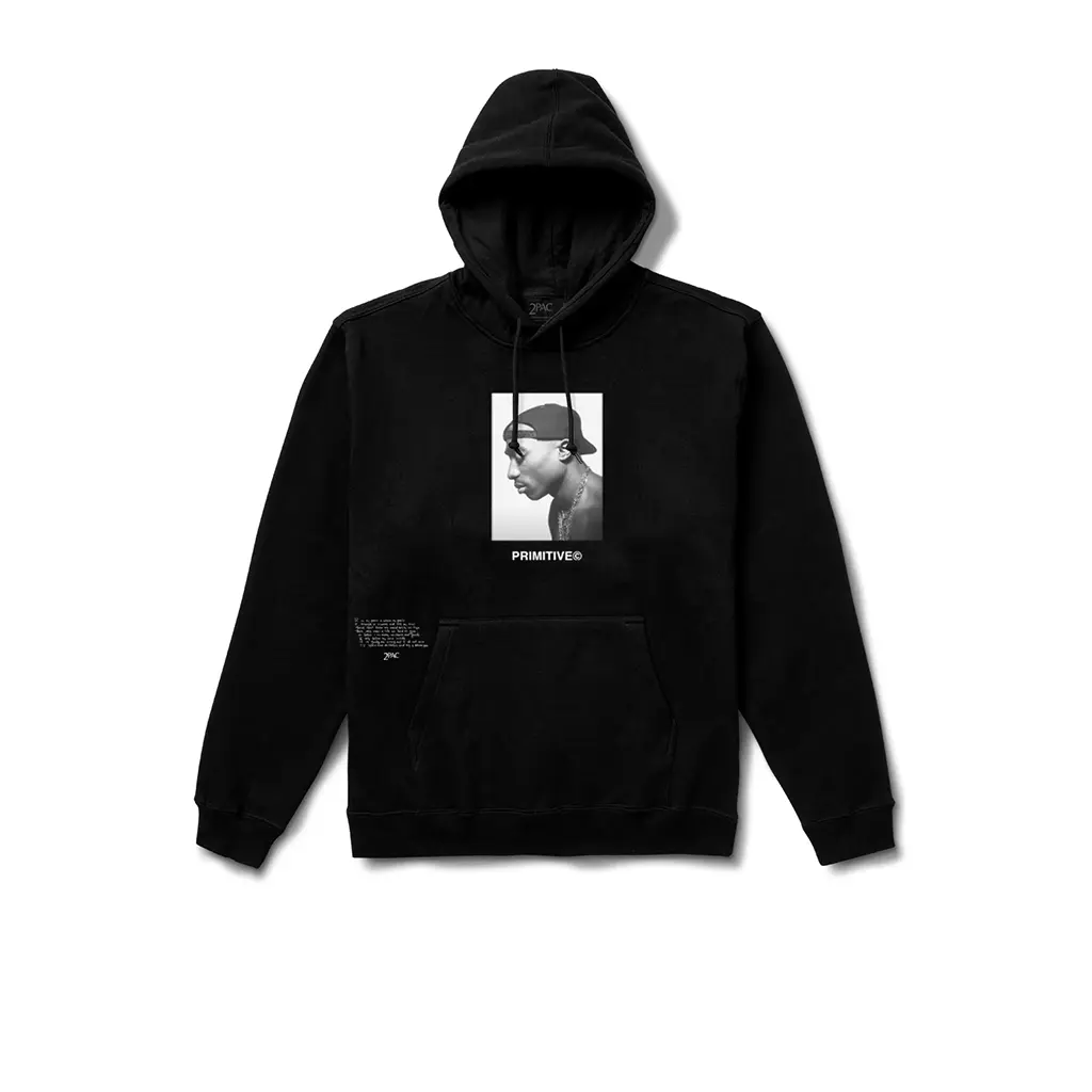 Primitive Skateboarding Men's 2Pac No Changes Limited Edition Hoodie - Cotton-Blend Casual Graphic Print Pullover with Kangaroo Pocket, Menswear Tops