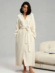 【COZY Soft Plush Feel】Women's Double-Sided Fleece Robe｜Thickened Long Plush Casual Loungewear｜Warm Flannel Pajamas Nightwear for Fall & Winter｜Soft, Cozy, and Wearable Indoors & Outdoors