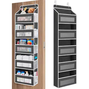 Over The Door Hanging Organizer, 5-Tier Large Capacity Storage, Heavy Duty Anti-Tilt Design, 44lbs Capacity for Dorm Essentials, Baby Room, Bathroom, Bedroom, Back to School Must Have