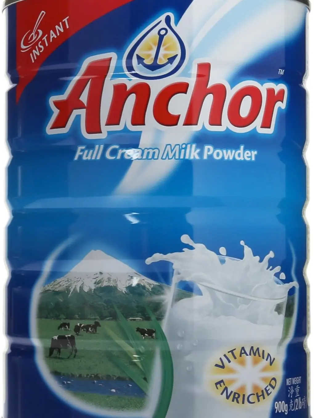 Anchor New Zealand Instant Full Cream Milk Powder 900g/2lb Vitamin Enriched Milk Drink