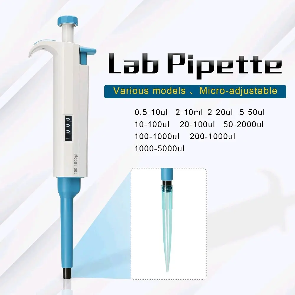 Solid Single Channel Pipette Adjustable Scientific Micropipette