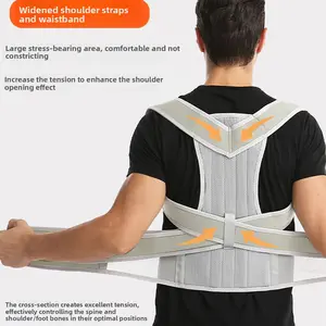 Hunchback aligners with men's and women's adult-only scoliosis open shoulder straight open back posture strap artifact