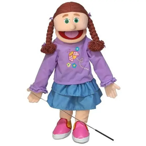 Amy, Girl Puppet, Peach Skin (25")