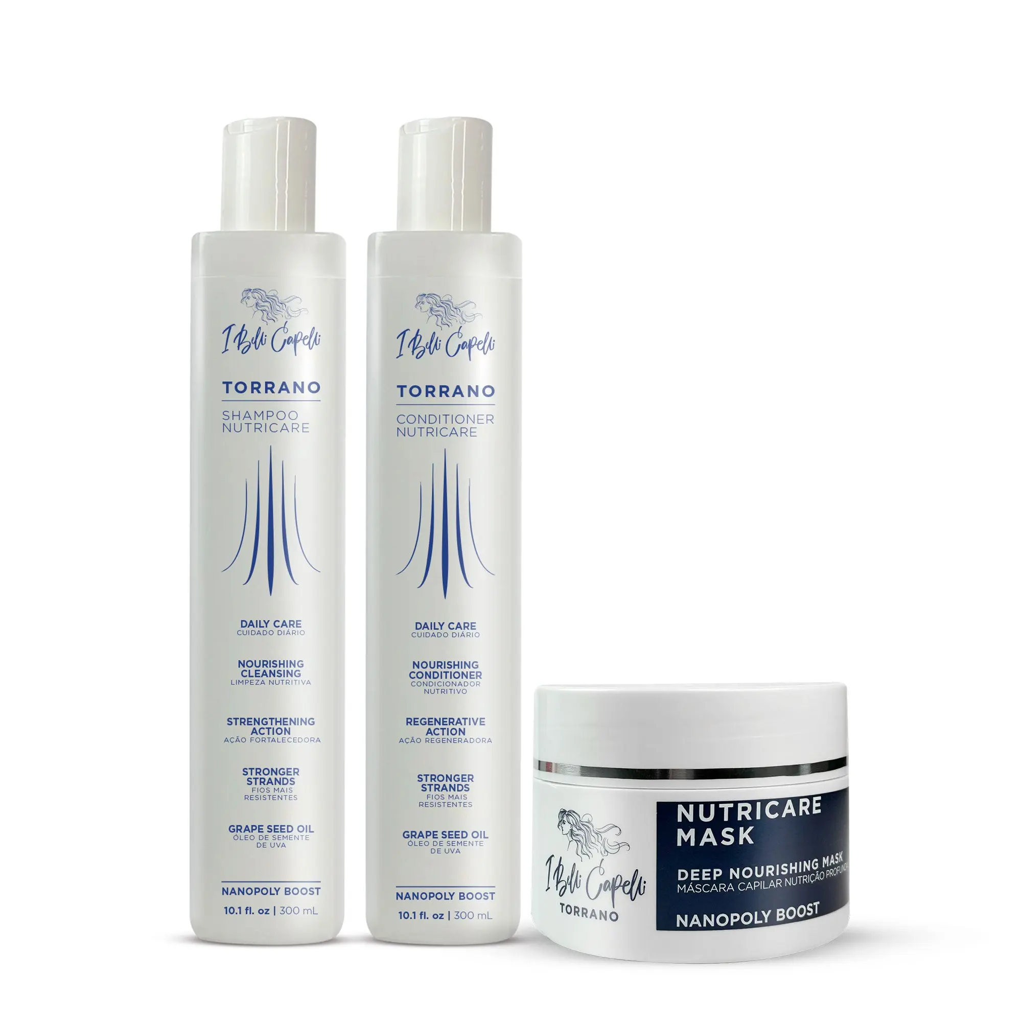 Torrano NutriCare Kit – Shampoo, Conditioner 2x10.1fl oz and Mask 300g/8.81 oz