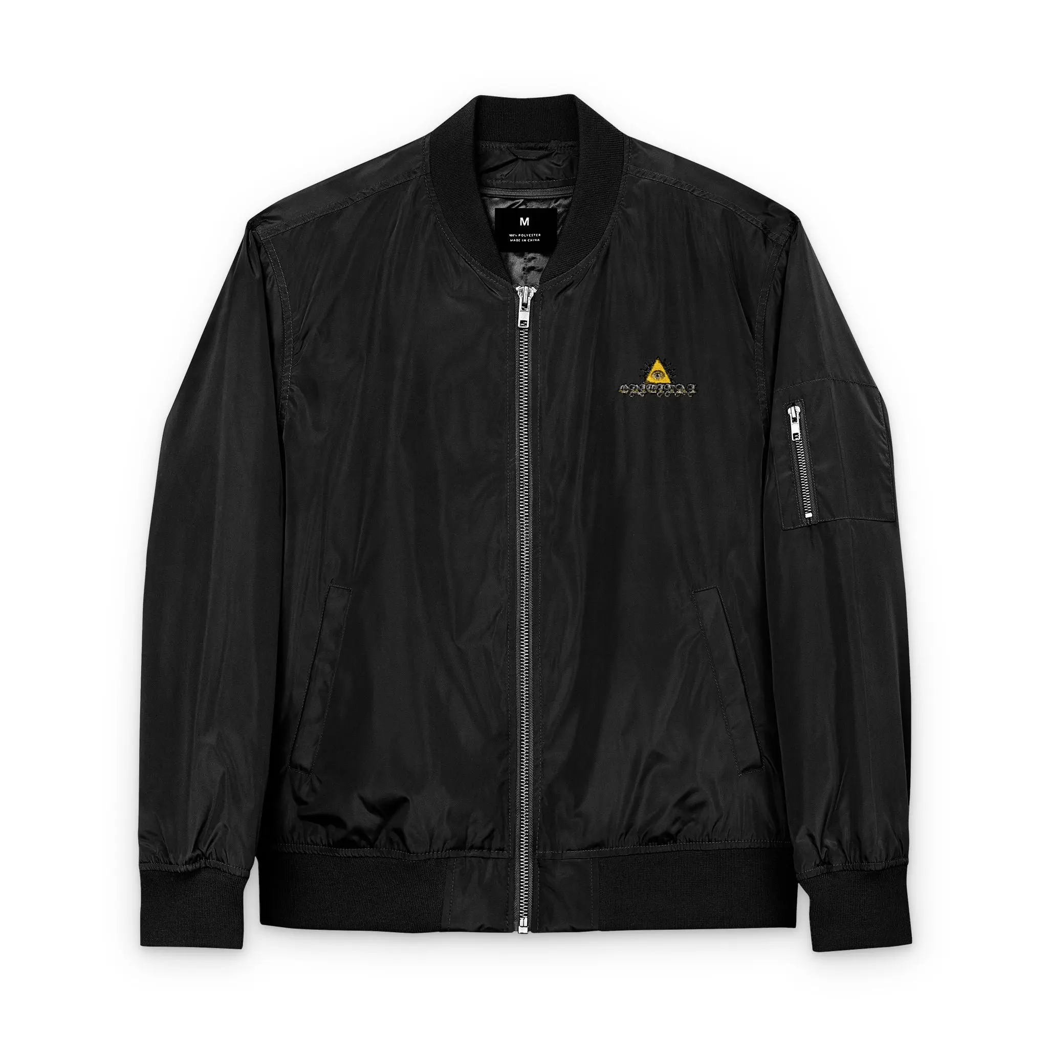 Eco-Friendly Embroidered Bomber Jacket for Stylish Comfort