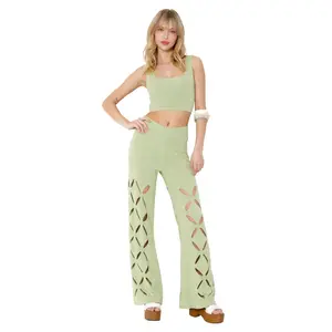 Pistachio Cutout Knit Set