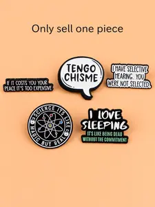 I Have Gossip Quote Pin, Personalized Enamel Brooch, Cartoon Style, Zinc Alloy Pin, Backpack Accessory, Unique Gift, Casual Fashion
