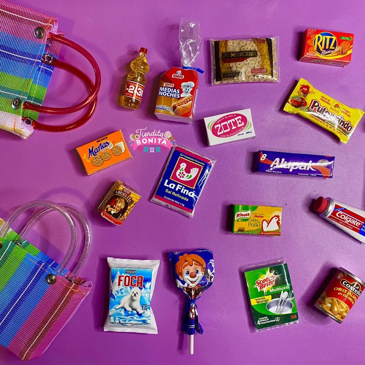 Mexican mini brands bundle (6 magnets ) Fridge Cartoon Colorful