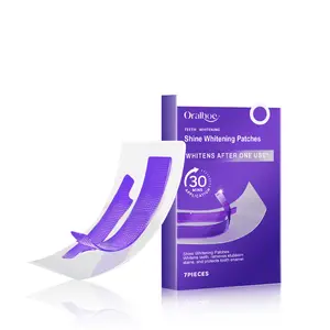 Oralhoe Purple Teeth Whitening Strips – Color Correcting Dental Strips for Brighter-Looking Smile, Gentle Care for Sensitive Teeth (7 Strips)