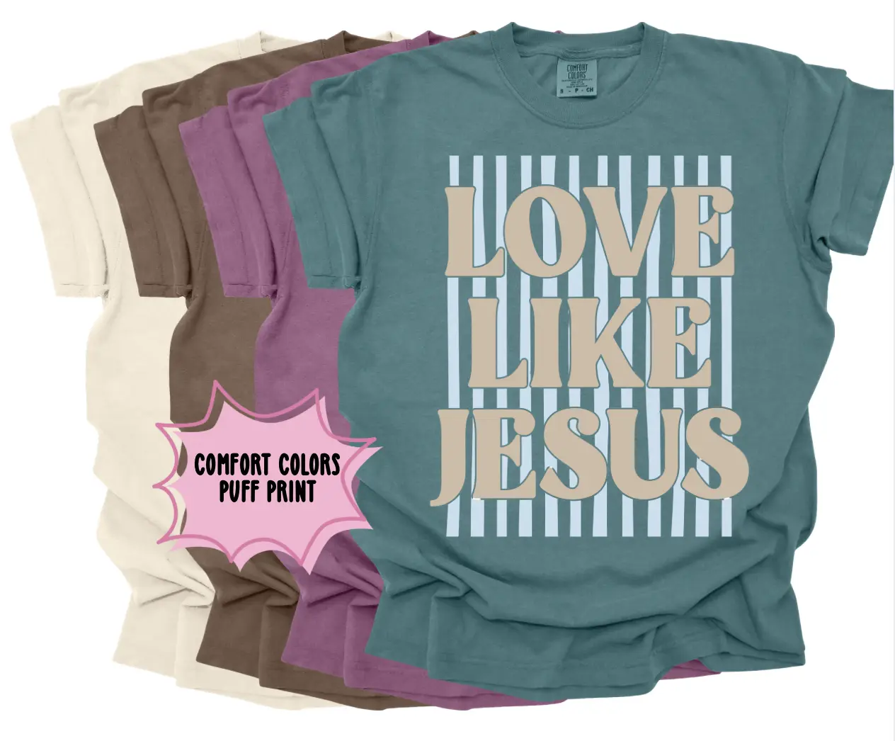 LOVE LIKE JESUS Comfort Colors preppy Tshirt